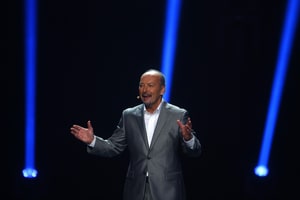 Peter Moore on stage at E3 2013
