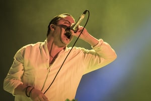 Mike Patton from Faith No More performs at 2015 Rock in Rio on September 25, 2015 in Rio de Janeiro, Brazil.