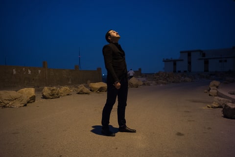 Portrait of author Ahmed Naje at The Virginian on February 01, 2017 in Cairo, Egypt.
