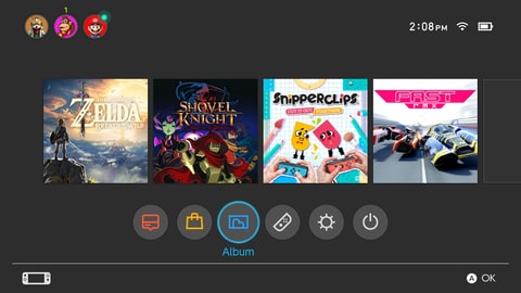 Every screenshot you take on the console is stored in the same album