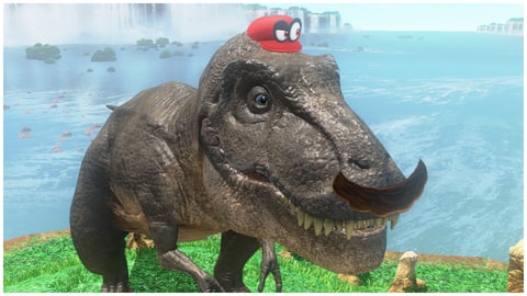 Mario as a dino
