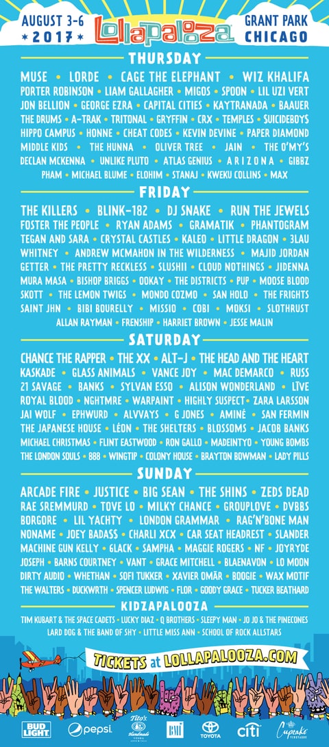 Lollapalooza 2017: Arcade Fire, Chance the Rapper, Lorde Lead Lineup