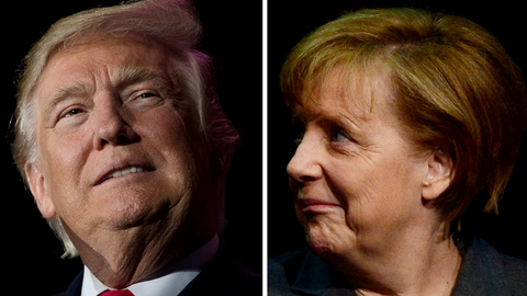 Donald Trump Angela Merkel