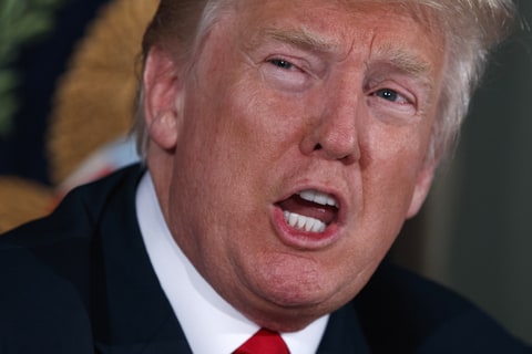 President Donald Trump talks about North Korea during a briefing on the opioid crisis, Tuesday, Aug. 8, 2017, at Trump National Golf Club in Bedminster, N.J.