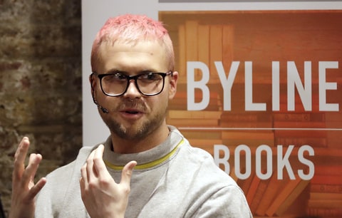 Chris Wylie, from Canada, who once worked for the UK-based political consulting firm Cambridge Analytica, gives a talk at the Frontline Club in London, Tuesday, March 20, 2018. Cambridge Analytica has been accused of improperly using information from more than 50 million Facebook accounts. It denies wrongdoing. Wylie has been quoted as saying the company used the data to build psychological profiles so voters could be targeted with ads and stories.