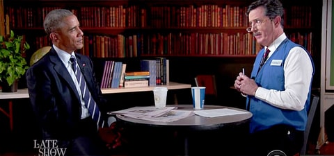 President Barack Obama has mock interview on The Late Show with Stephen Colbert