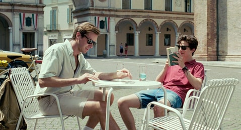 Armie Hammer as Oliver and Timothée Chalamet as Elio in 'Call Me By Your Name.