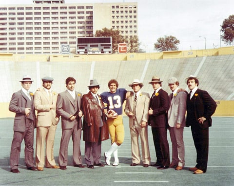 : Dan Marino #13 quarterback of the Pittsburgh Panthers poses before an NCAA game circa 1979 in Pittsburgh, Pennsylvania.