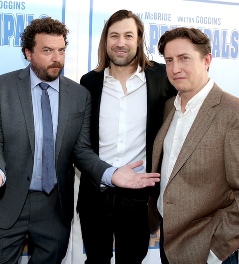 executive producers/writers/directors Danny McBride, Jody Hill and executive producer/director David Gordon Green attend the Los Angeles premiere of HBO's 'Vice Principals' at Avalon Hollywood on July 7, 2016 in Los Angeles, California.