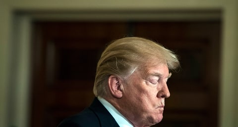 President Donald Trump listens during a news conference with Norwegian Prime Minster Erna Solberg in the East Room at the White House in Washington, DC on Wednesday, Jan. 10, 2018.