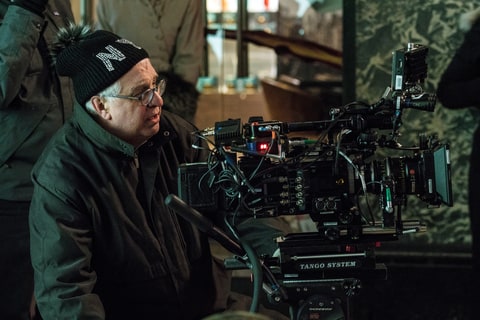 Errol Morris on the set of Netflix's 'Wormwood.'