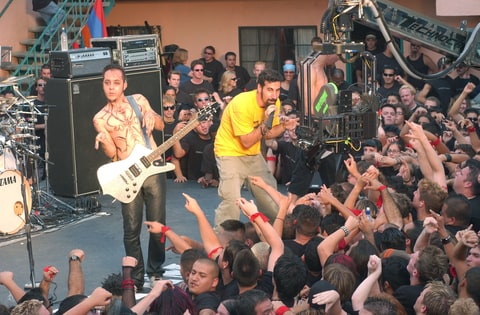 August 6 2001 - System of a Down during System of a Down Video Shoot at Hollywood Area Hotel in Hollywood, California, United States.
