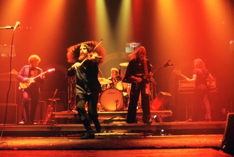Kansas perform on stage 1978