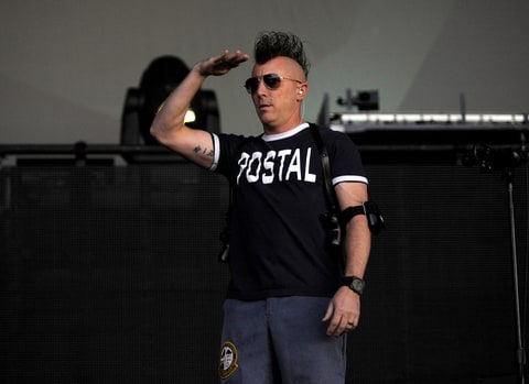 Maynard Keenan of Tool performs on stage at the Melbourne Big Day out at Flemington racetrack on Sunday 30th January 2011 in Melbourne, Australia.