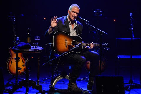 Joshua Homme of the band Queens of the Stone Age performs an acoustic set for James Lavelle's Meltdown at Royal Festival Hall on June 16, 2014 in London, United Kingdom.