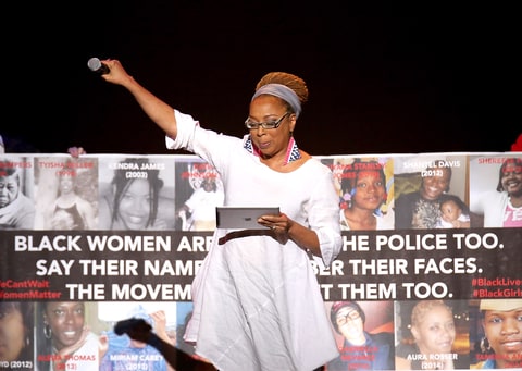 Kimberle Crenshaw speaks onstage at the 3rd Annual One Billion Rising: REVOLUTION at Hammerstein Ballroom on February 7, 2015 in New York City.