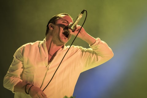 Mike Patton from Faith No More performs at 2015 Rock in Rio on September 25, 2015 in Rio de Janeiro, Brazil.