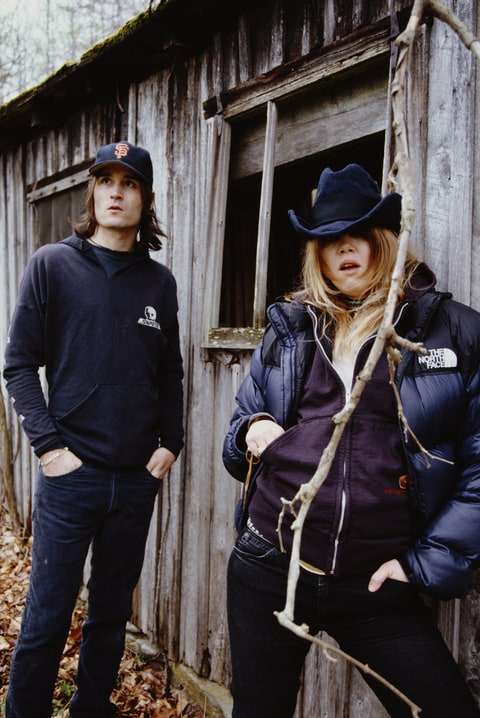 Guitarist Neil Hagerty and singer Jennifer Herrema of American alternative rock group Royal Trux, circa 2000.
