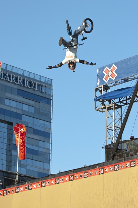 Kevin Robinson takes bronze in BMX Freestyle Big Air at X Games 2012 in Los Angeles, Ca.