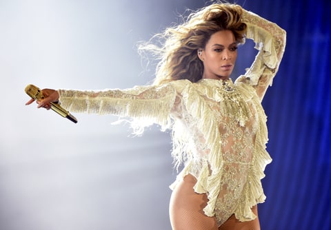 ntertainer Beyonce performs onstage during 'The Formation World Tour' at the Rose Bowl on May 14, 2016 in Pasadena, California.