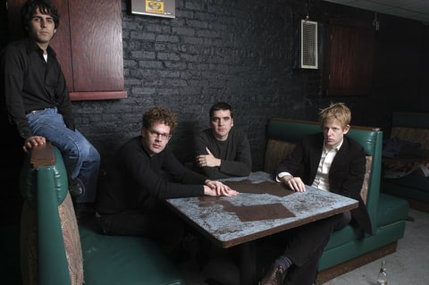 Portrait of American rock band Spoon, Chicago, Illinois, March 31, 2003.
