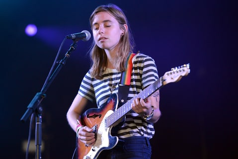 Singer Julien Baker performs onstage during the FYF Festival at Los Angeles Sports Arena on August 28, 2016 in Los Angeles, California.