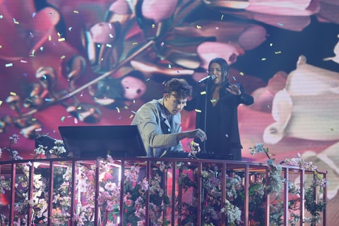 Flume performs Never Be Like You featuring Kai, on stage during the 30th Annual ARIA Awards 2016 at The Star on November 23, 2016 in Sydney, Australia.