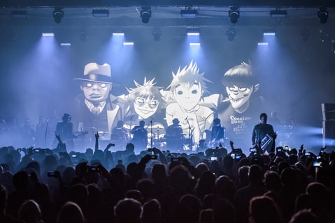 Gorillaz perform their new album 'Humanz' live on March 24, 2017 in London, United Kingdom.