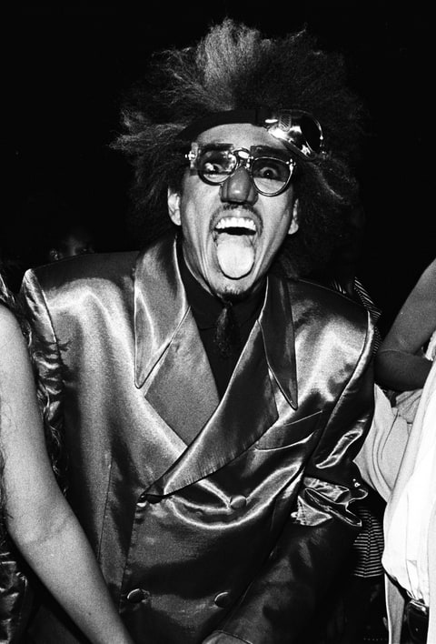 merican hip hop artist Shock G (born Gregory E. Jacobs) aka Humpty Hump of Digital Underground mugs for a photo at a party in the 1990s in New York City, New York.