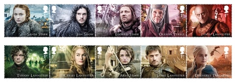royal mail stamps game of thrones