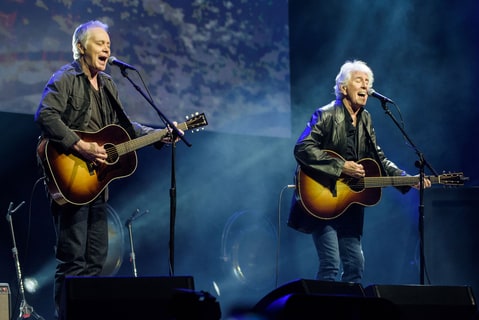 Graham Nash (right) performs as part of the Stand With Standing Rock charity concert at DAR Constitution Hall in Washington, D.C.
