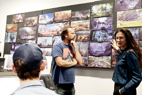 Jan-Bart van Beek (studio art director) and Angie Smets (Executive Producer)