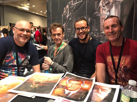 Andy Lanning, executive creative director of Magic Leap; Bill Sienkiewicz, Eisner Award-winning comic book artist; Ben Wolstenholme, co-founder and CEO of Madefire; Ant Williams, SVP and head of Magic Leap Studio.