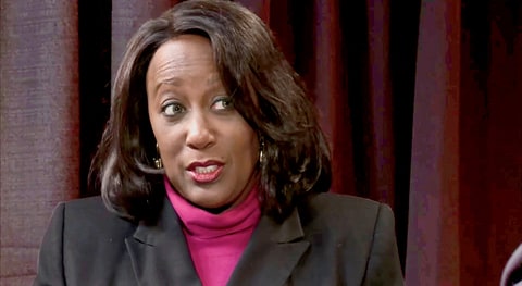 Judge Genece E. Brinkley during an interview on Community College of Philadelphia TV in November 2015.