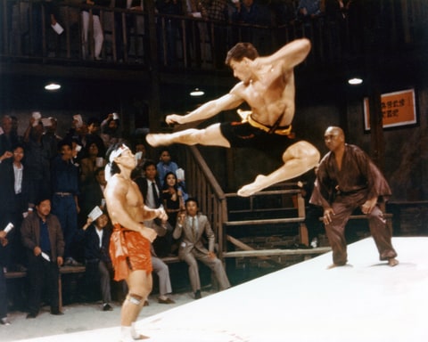 BLOODSPORT, Jean-Claude Van Damme (right), 1988.