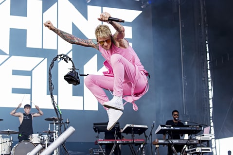 Machine Gun Kelly seen at KAABOO 2017 at the Del Mar Racetrack and Fairgrounds in San Diego.