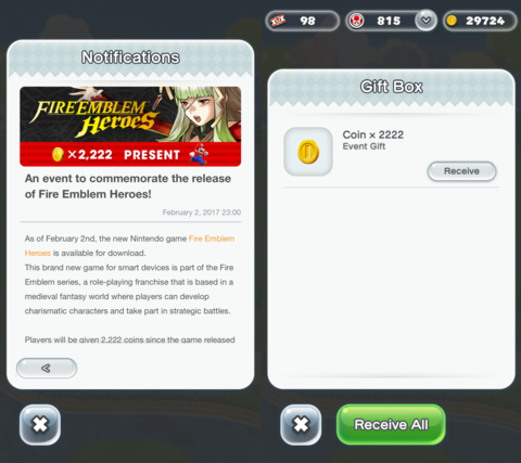 Get free coins in Super Mario Run