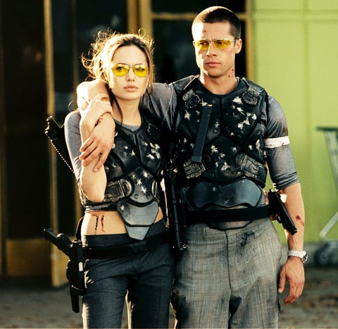 Angelina Jolie and Brad Pitt in Mr. & Mrs. Smith