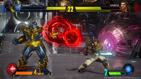 There appears to be no story reason for Thanos to wield a Reality Stone as Spencer holds a Space Stone – but sometimes you just take what makes for fun gameplay and roll with it.
