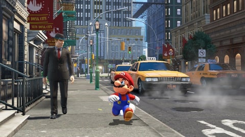 Mario hanging with people