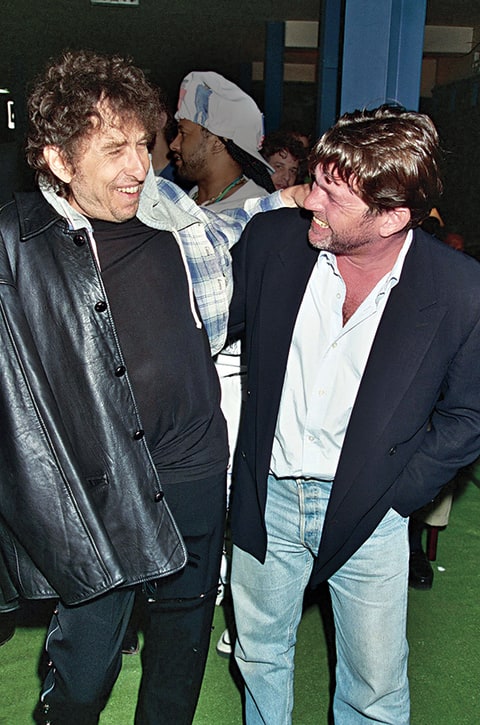 With Wenner at the Rock Hall of Fame, 1995.