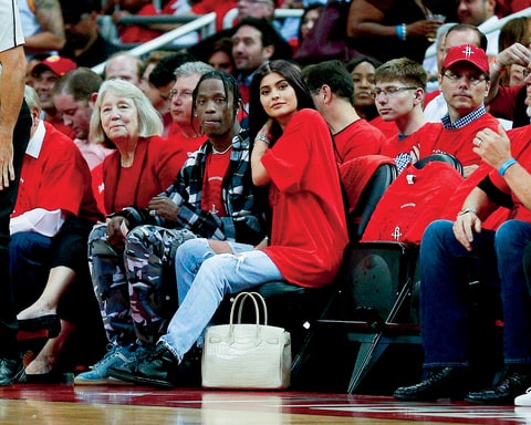 kylie jenner travis scott basketball game