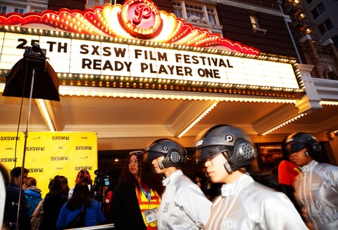 An exterior view at the premiere of