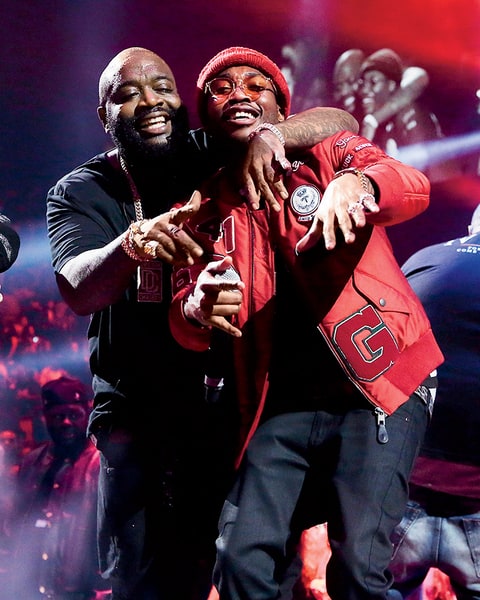 Rick Ross and Meek Mill perform during Tidal X: 1020 at Barclays Center in Brooklyn on October 20, 2015 in New York City