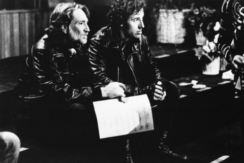Willie Nelson, left, and Bruce Springsteen