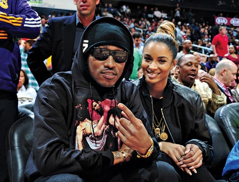Future Ciara attend Basketball Game