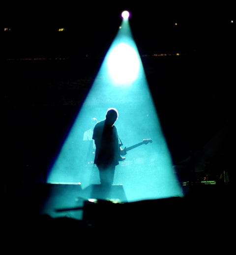 David Gilmour soundcheck performing Pompeii