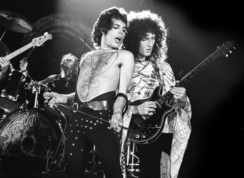 Freddie Mercury and Brian May