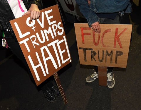 trump protest, president trump, not my president, donald trump protest, why are people protesting donald trump, bernie sanders, election 2016,