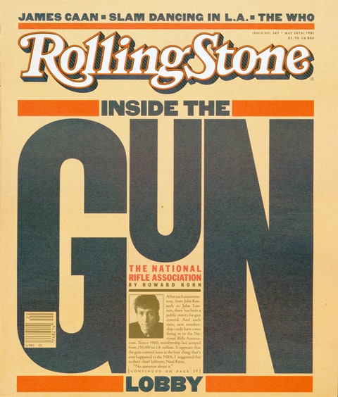RS343 cover john lennon NRA gun lobby may 1981